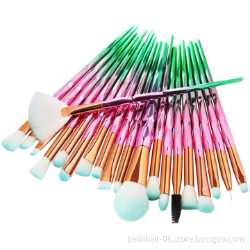 20Pcs Makeup Brush Kit Soft Synthetic Natural Makeup Applicator Brush for Women Eyeshadow Facial Make Up Brush With Holder